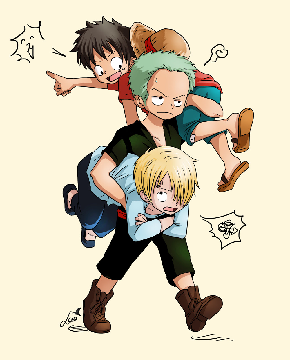 One Piece Monster Trio Wallpaper