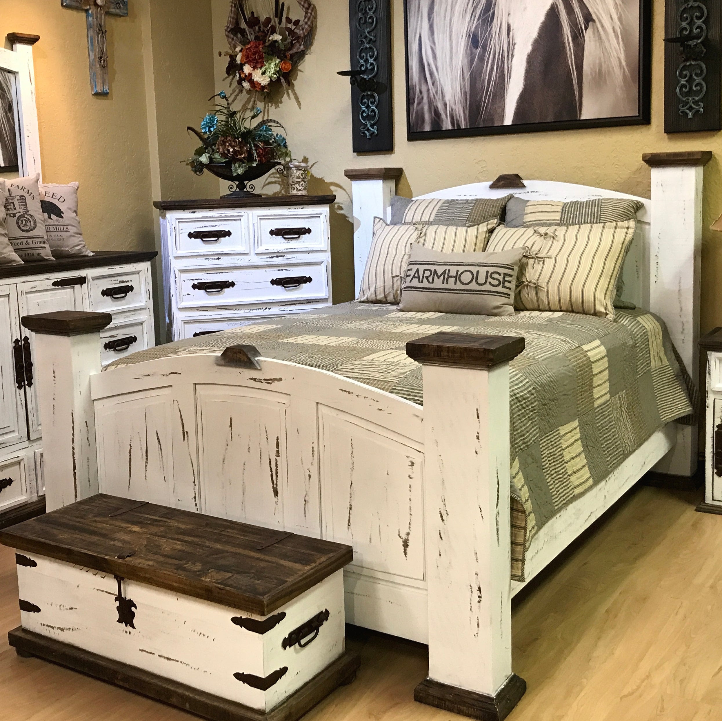 Rustic headboard white distressedfree shipping, king headboard,queen headboard,full headboard,twin headboard, and footboards reclaimvintagecharm. Gatlinburg Bedroom Set Rustic Furniture Depot