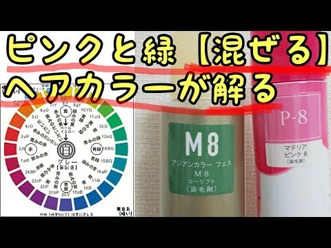 髪色の緑色に補色のピンクを混ぜると打ち消し合うのか 検証結果 髪技屋さんの髪ブログ
