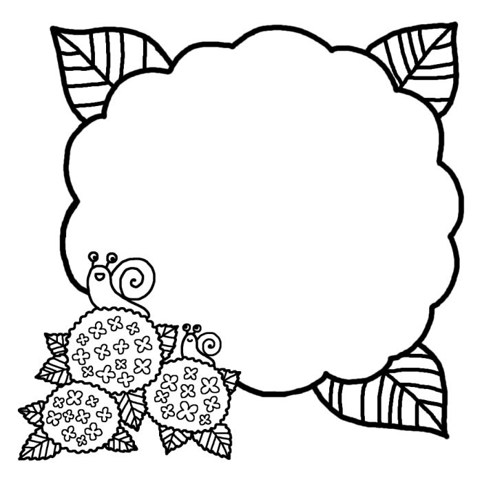 ベスト50 紫陽花 イラスト モノクロ 無料イラスト集