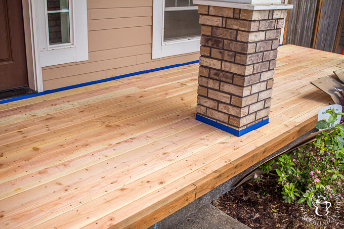 The swing should be secured properly to support the burden of this swing together with the people who wish to occupy it. Diy Turning A Cement Porch Into A Wood Deck Catz In The Kitchen