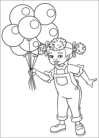 Coloriage fille 10 ans et dessin gratuit à imprimer. Coloriage Melissa Avec Des Ballons Coloriages A Imprimer Gratuits