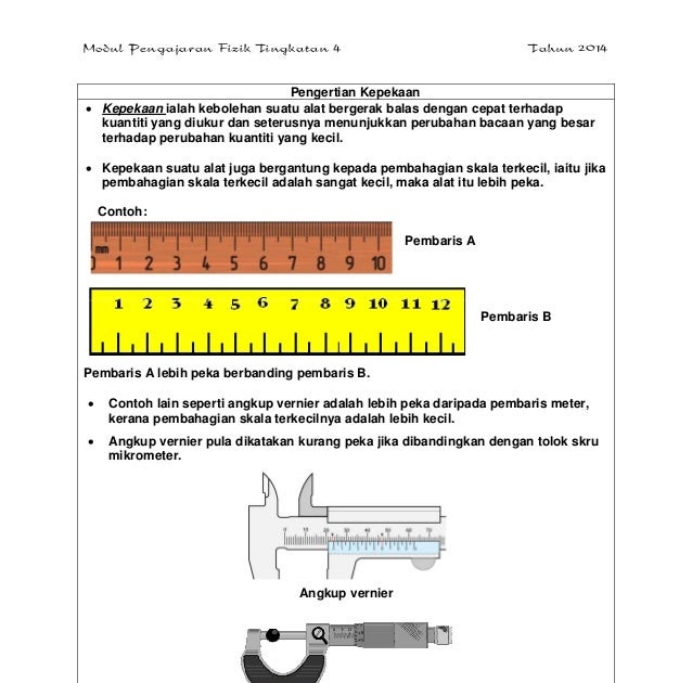 Contoh Soalan Fizik Bab 1 Tingkatan 4 - Soalan l