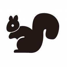 リス イラスト シルエット 簡単