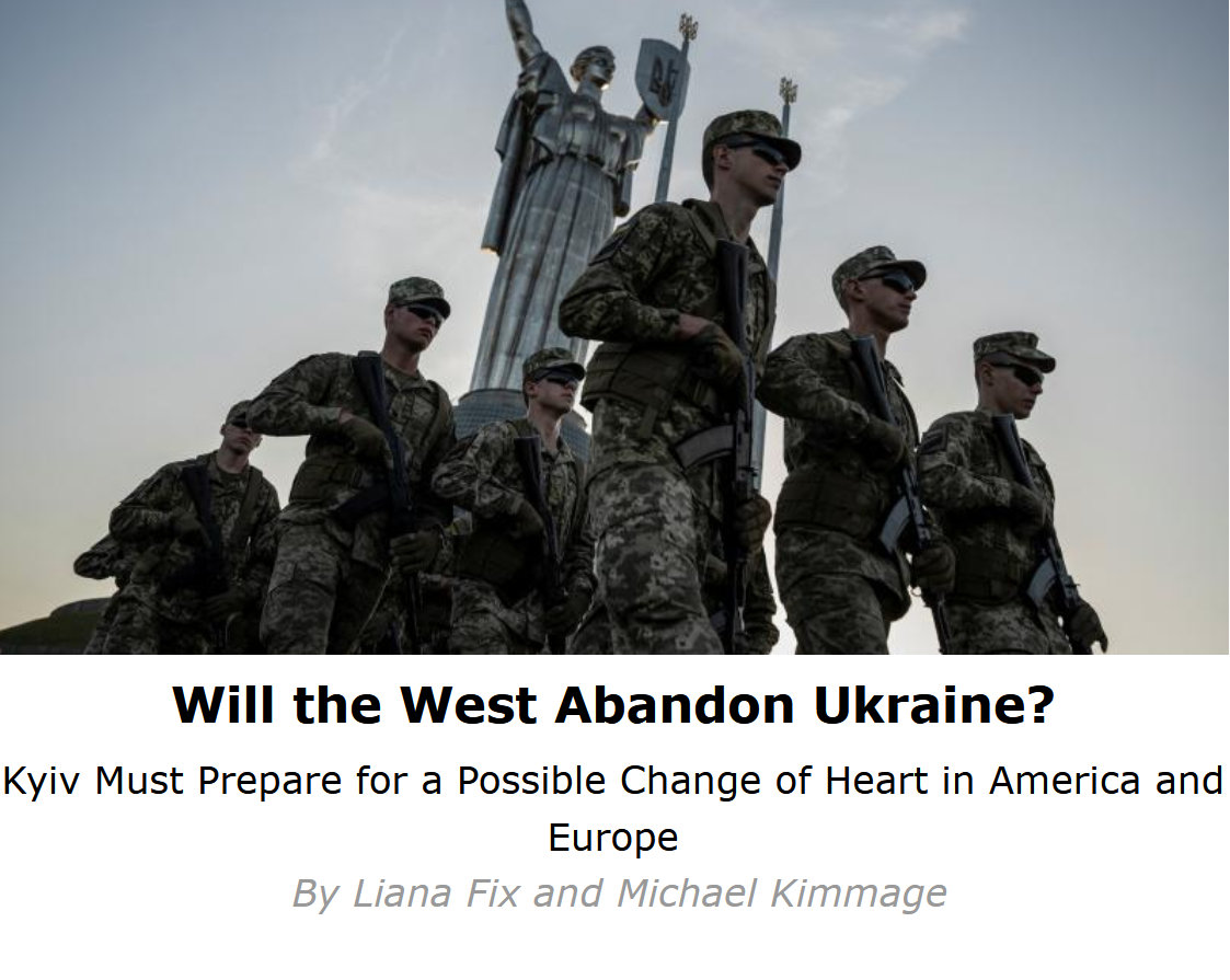 Screenshot of Foreign Affairs article on Ukraine.
