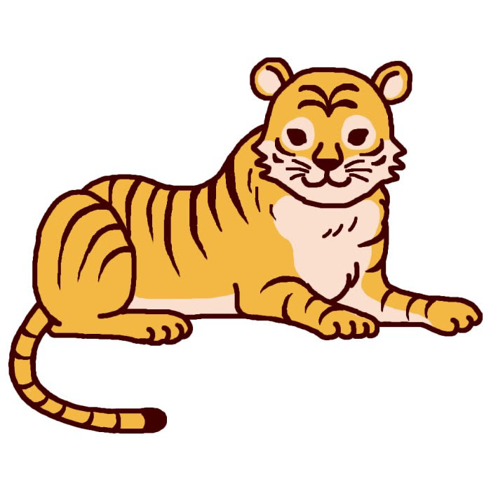 無料イラスト画像 ユニーク虎 イラスト かわいい