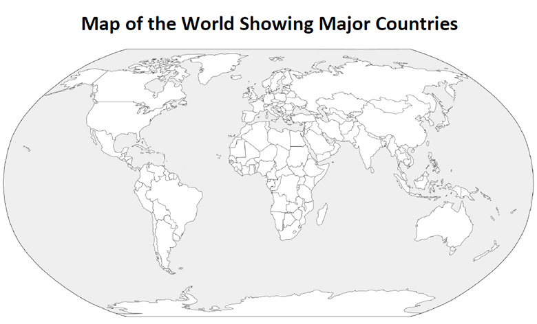 blank outline map of the world map quiz