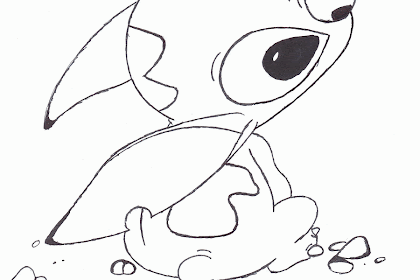 Printable Cute Stitch And Angel Coloring Pages