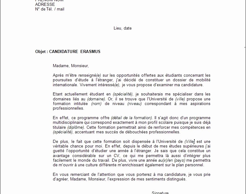 Lettre De Motivation Bts Originale - Soalan aa