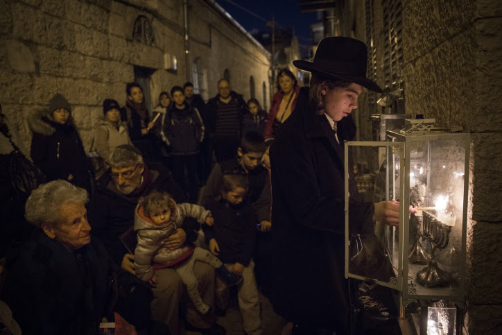 Hanukkah Candle Lighting in Nachlaot