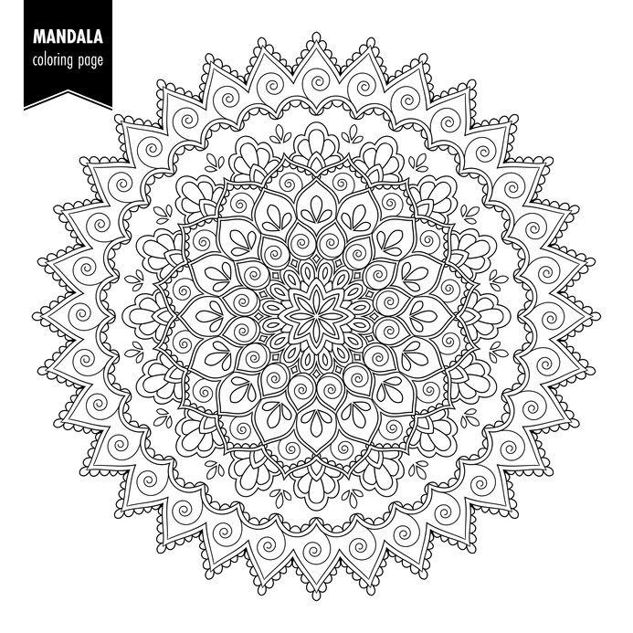 Mandala Blumen Schwer - Über Blumen