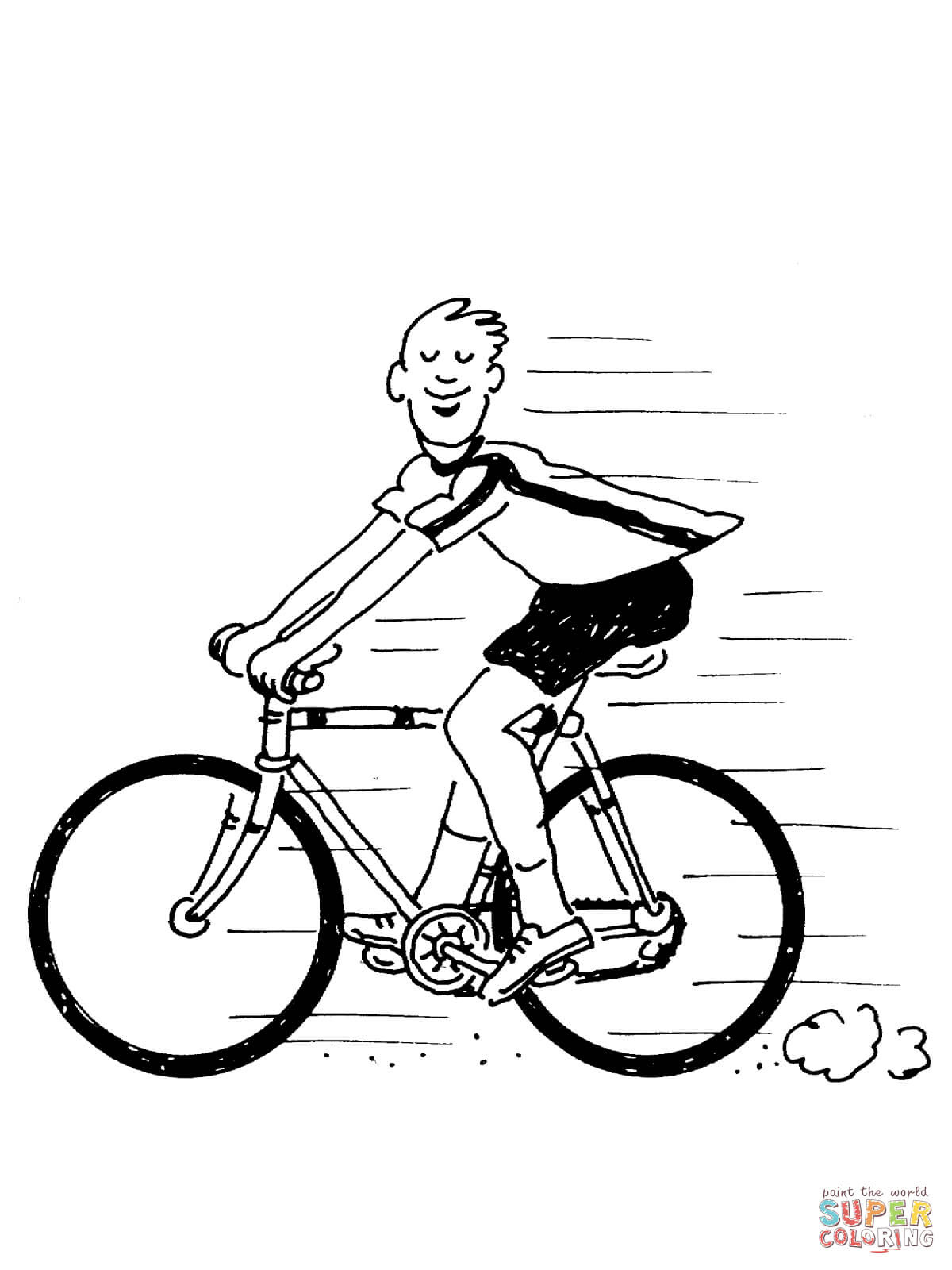 Here are some great bike coloring pages, sorted and updated for you regularly! Riding A Bicycle Coloring Page Free Printable Coloring Pages