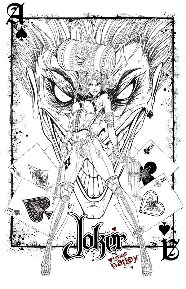 ideas for printable harley quinn coloring pages
