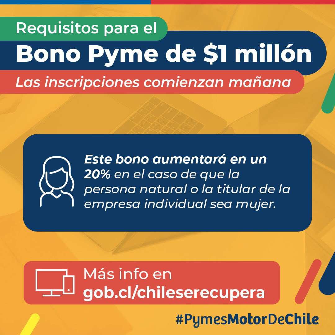 Por su parte, el presidente anunció la creación de un bono o un cheque de alivio para las pymes, el cual se traduce en un aporte de $1 millón a todas las personas o pequeñas y medianas empresas que tengan alguna actividad o trabajador contratado y que genere ingresos inferiores a 25 mil uf. Comenzo La Postulacion Al Bono Alivio Para Pymes Como Y Donde Solicitar El Beneficio