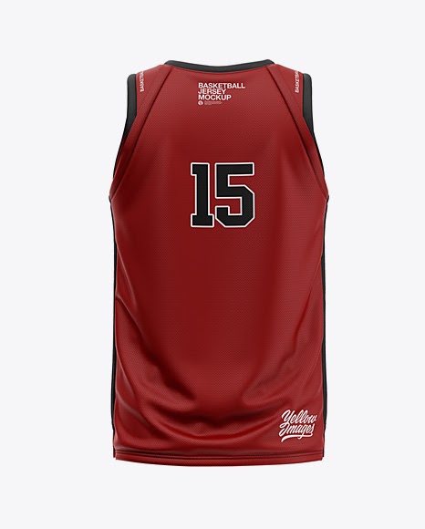 Download Mens V-Neck Basketball Jersey Mockup Back View (PSD ...