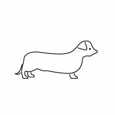 1000以上 ダックスフンド イラスト 白黒