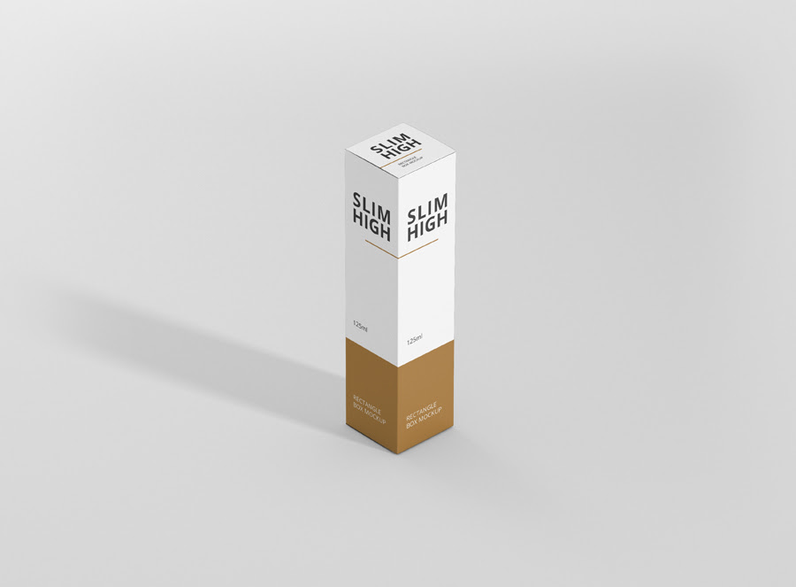 Download Thin Rectangular Box Psd Mockup Free Free Mockups - Best Free Mockups Templates (PSD) Packaging