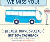 Paytm 50% cashback (max 300...