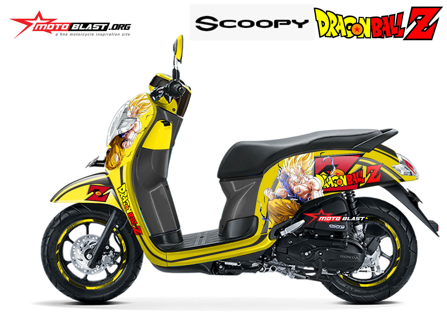 Koleksi Modifikasi Motor Scoopy Dengan Stiker Terlengkap