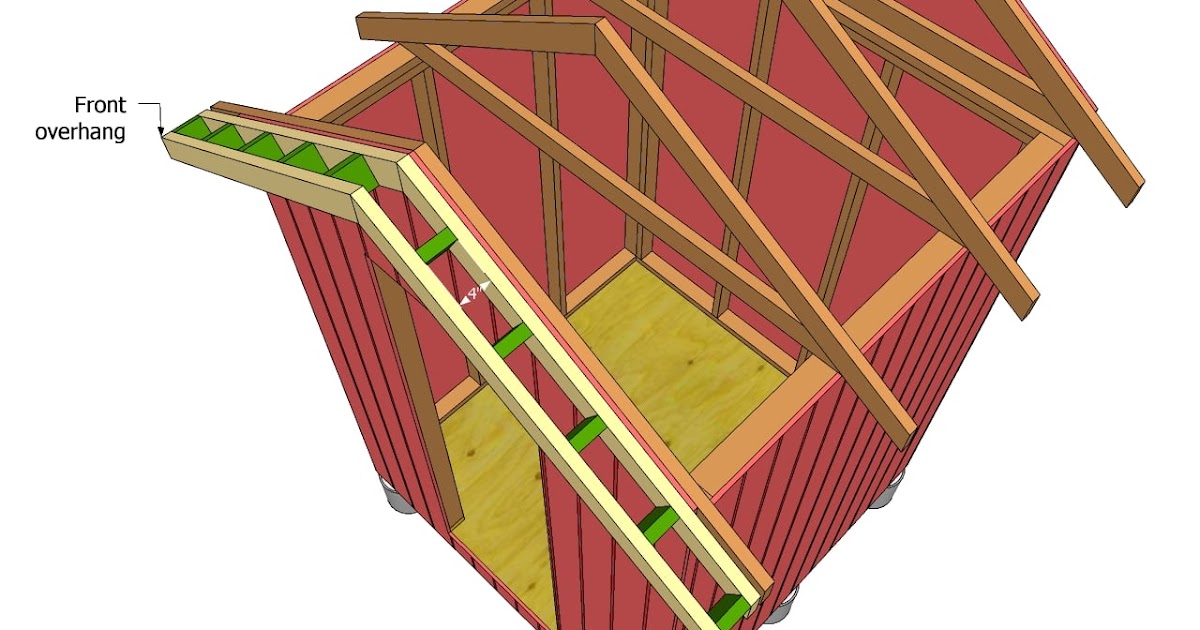 How to build a shed roof overhang