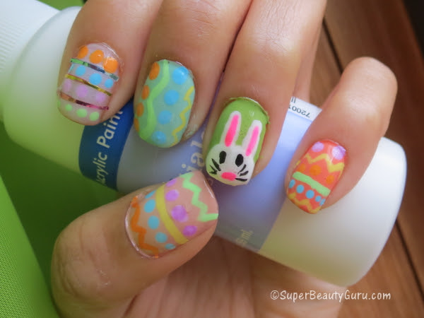 Easter nails have many possibilities to be done and reflect your mood during this wonderful easter weekend. Easter Nail Tutorial Eggs And The Easter Bunny Offbeat Look