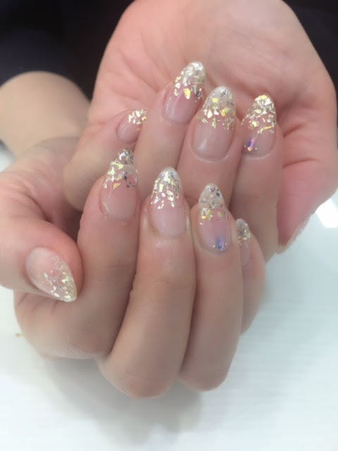 現代の髪型 元のジェル ネイル 夏 シンプル