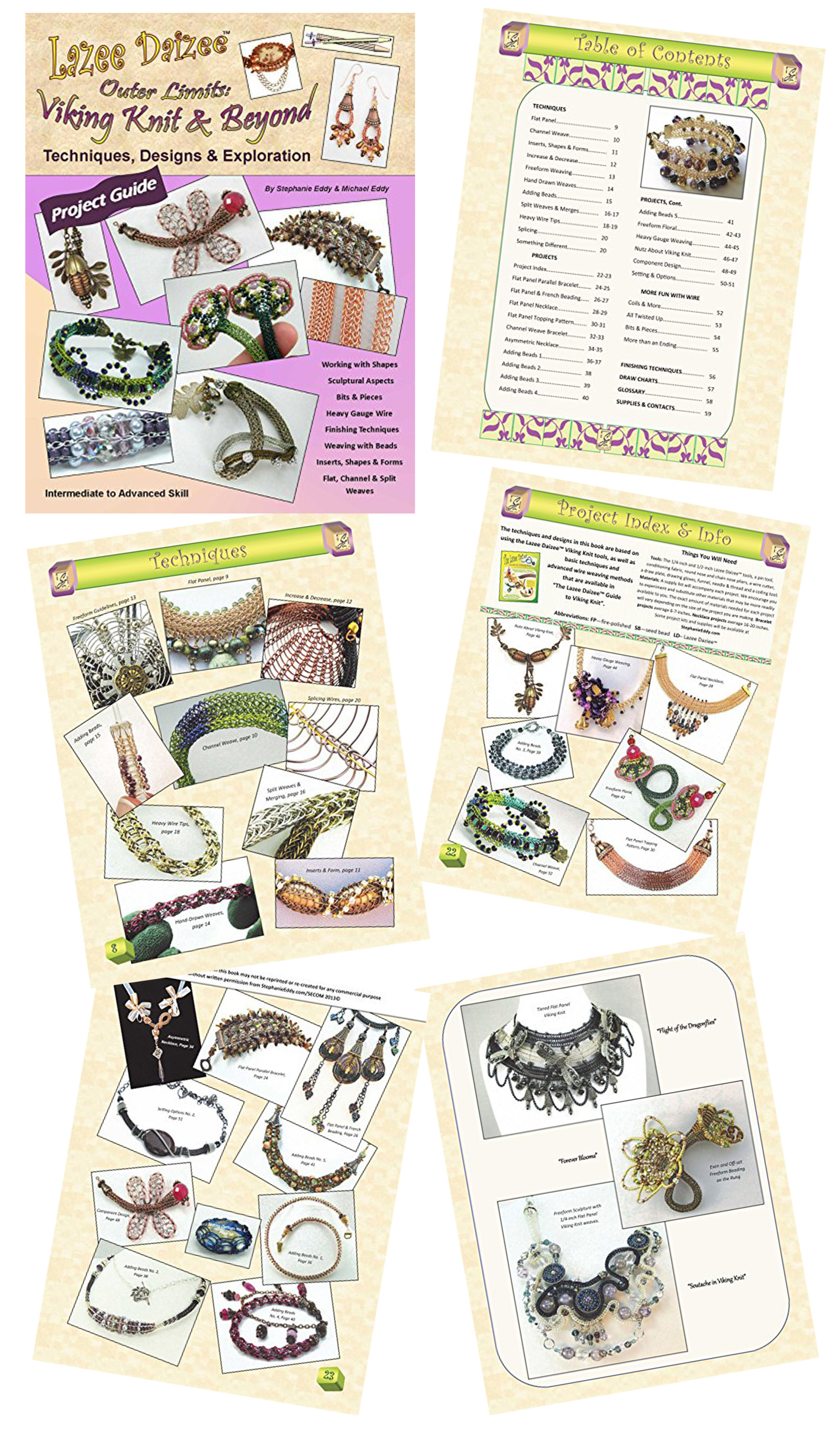 Viking knit mini whippets bracelet. Lazee Daizee Guide To Viking Knit Book