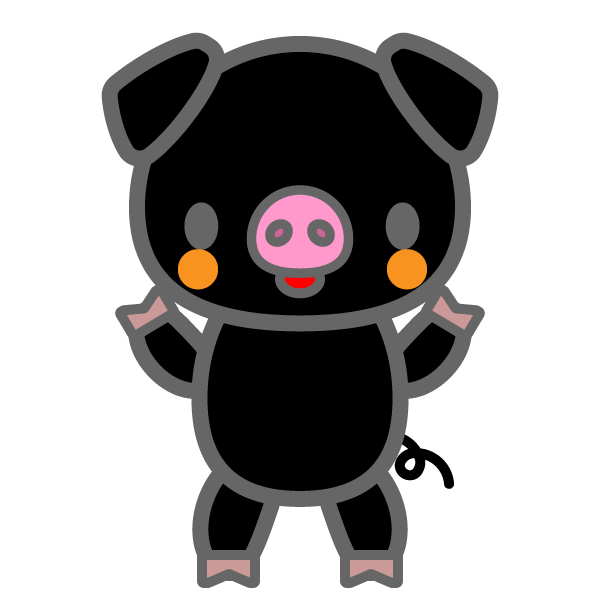 Netyasun 豚 足跡 イラスト