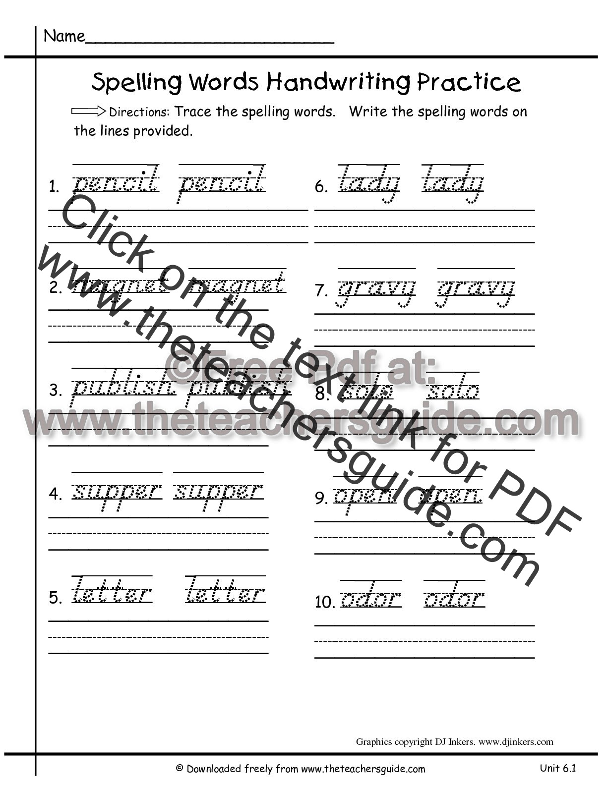 Grade 10 teachers guide (tg). Wonders Second Grade Unit Six Week One Printouts