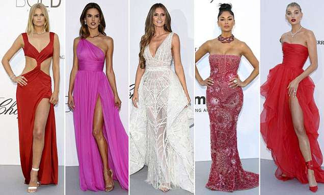 Cannes Film Festival: Alessandra Ambrosio, Heidi Klum, Elsa Hosk and Toni Garrn at amfAR