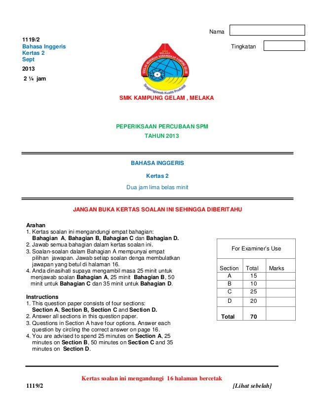 Soalan Essay English Spm 2019 - Pelakor b