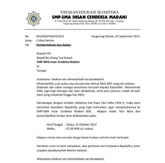 Contoh Surat Ibadah Qurban - Nice Air Max