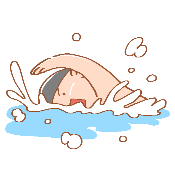 動物画像のすべて 上水泳 イラスト かわいい