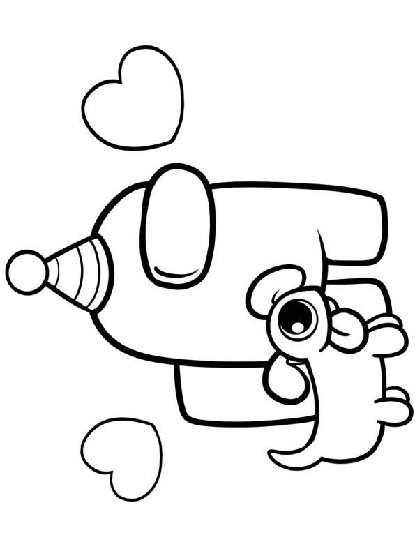 Among us character and spaceship coloring page. Kids N Fun Com Coloring Page Among Us Among Us 03
