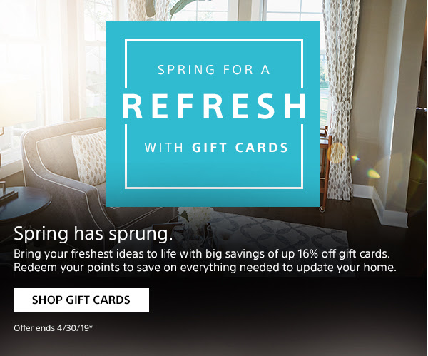 Spring for a refresh with Gift Cards