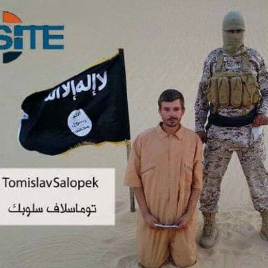 This image made from a militant video posted on a social media website on Wednesday, Aug. 5, 2015, Hostage: Tomislav Salopek A Croatian working in Egypt