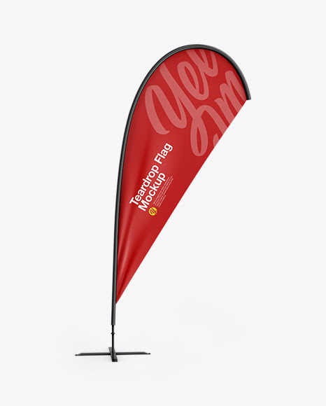Download Textured Teardrop Flag Mockup - Matte Teardrop Flag Mockup ...