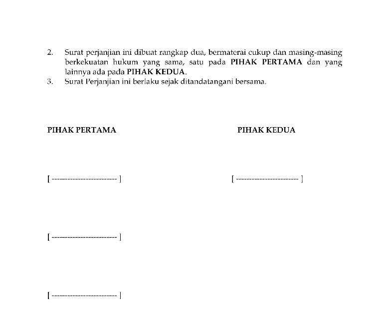 Kontrak Kerjasama Bisnis - Surat Perjanjian Formulir Hasil Pencarian / Tugas ini di buat untuk ...