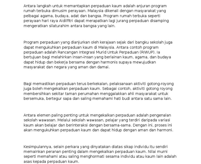 Cara Cara Mengekalkan Perpaduan Di Malaysia Malayfara