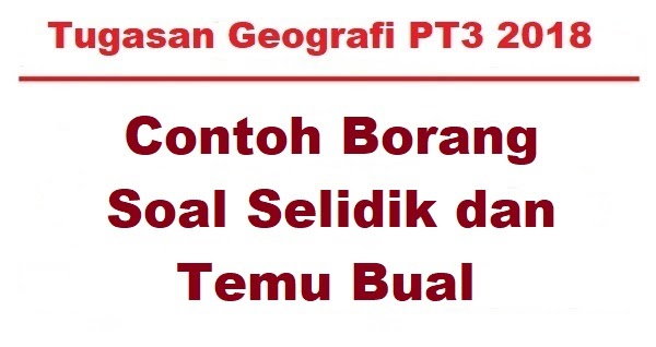 Contoh Soalan Soal Selidik Sisa Domestik - Kecemasan e