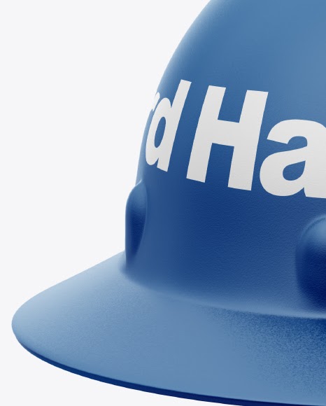 Download Matte Hard Hat Mockup Halfside View