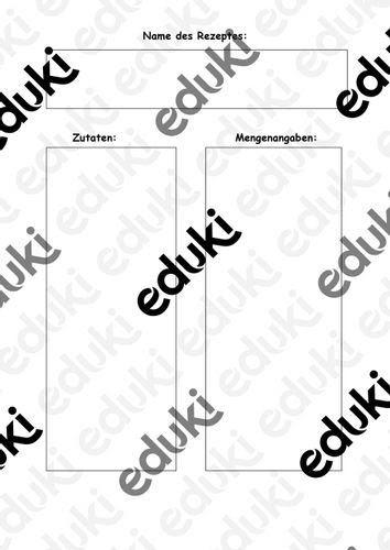 Entdecke rezepte, einrichtungsideen, stilinterpretationen und andere ideen zum ausprobieren. Blanko Rezeptvorlage Unterrichtsmaterial Im Fach Hauswirtschaft