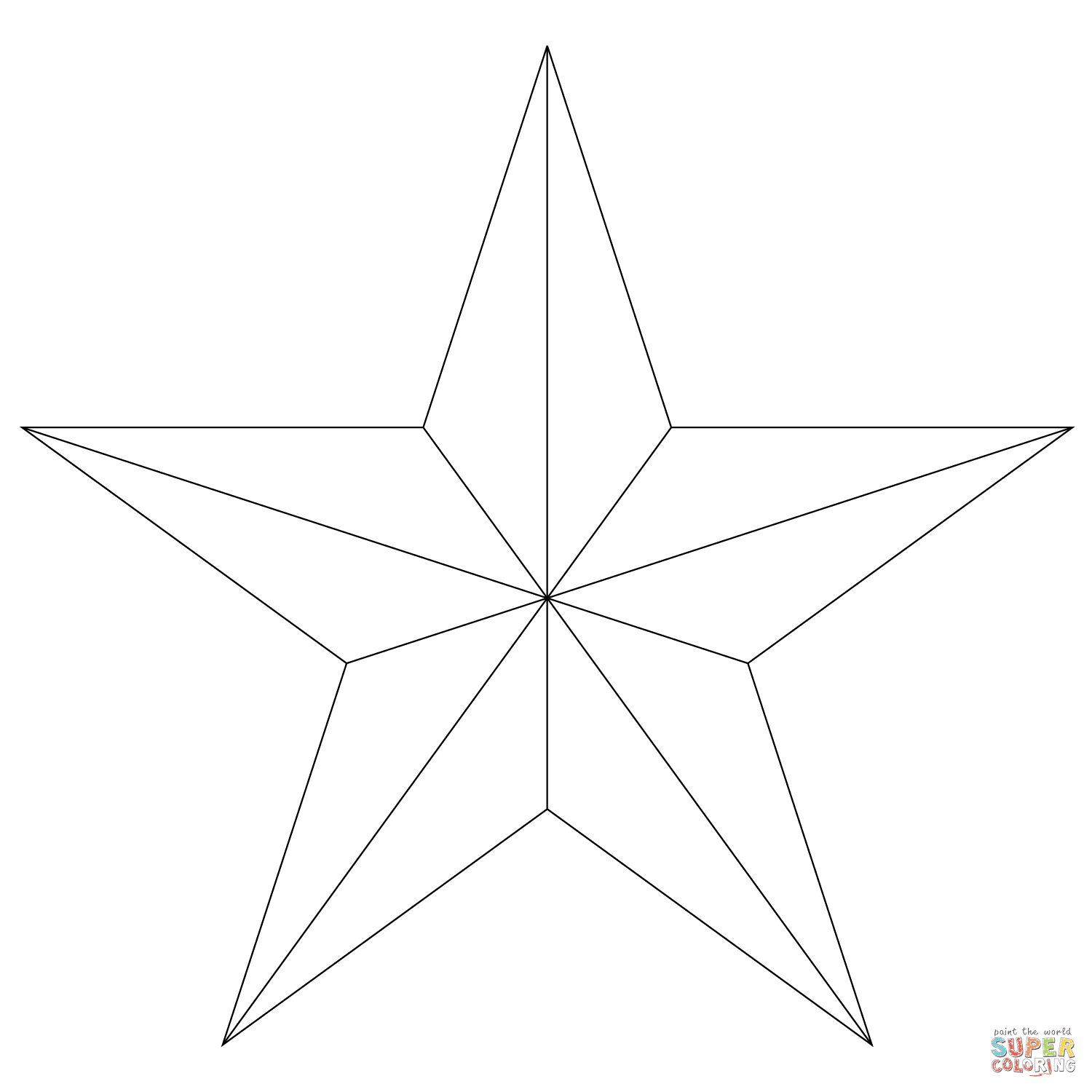 Print in a4 format 04.01.2020. Five Point Star Coloring Page Free Printable Coloring Pages