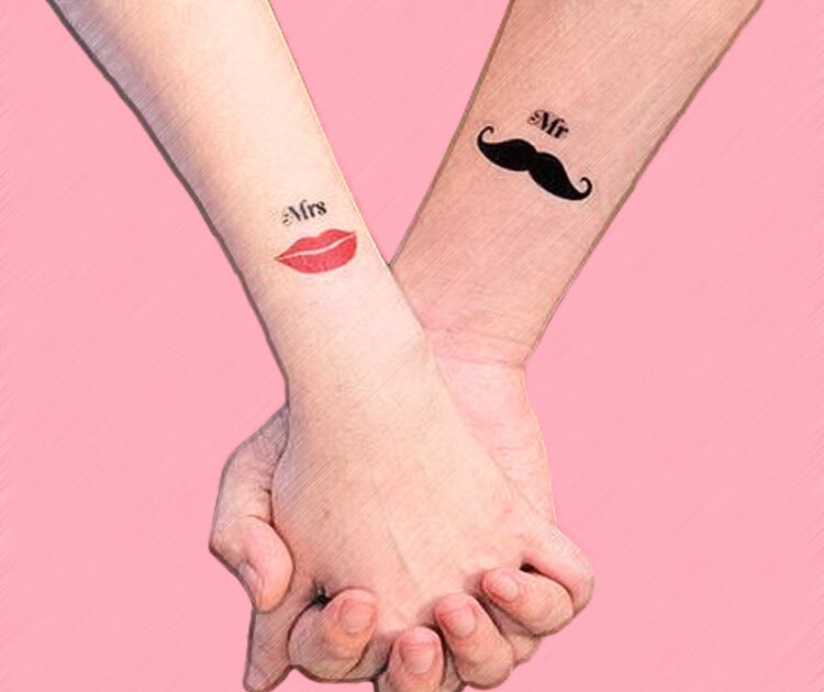 Remantc Couple Matching Bio Ideas : Promise - Forget Rings - These Wedding Tattoos Are Way ...