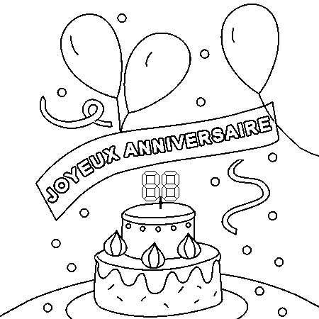 Dessin Gateau Anniversaire 80 Ans Collection De Gateaux