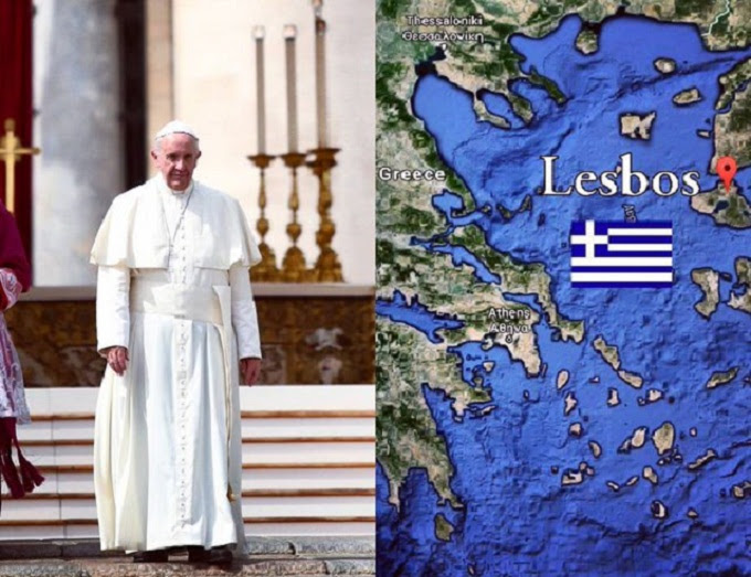 pope francis lesbos trip