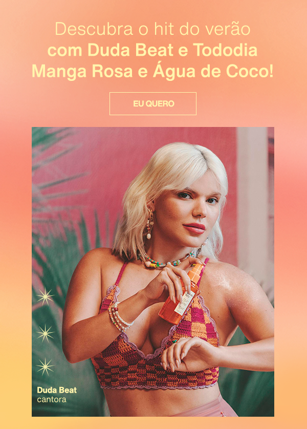 Descubra o hit do verão com Duda Beat e Tododia Manga Rosa e Água de Coco!