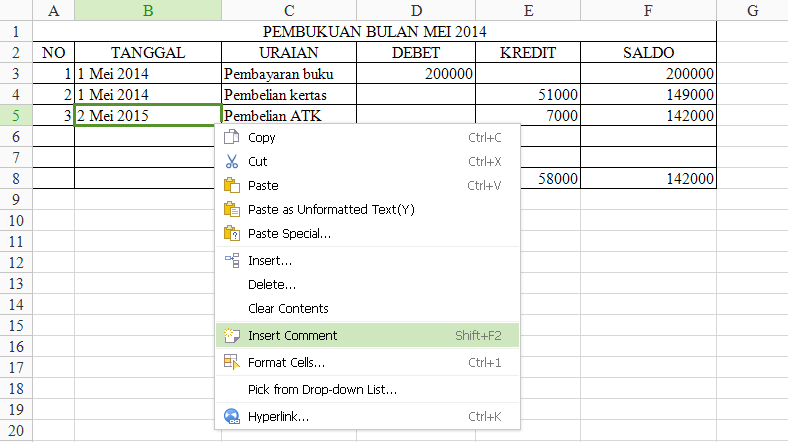 Contoh Laporan Accounting Excel - Laporan 7