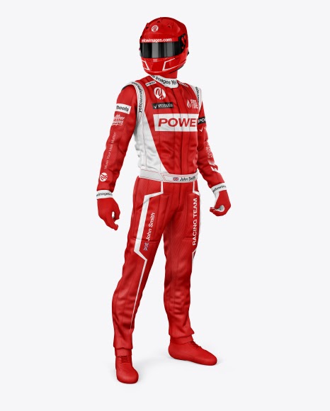 Download F1 Racing Kit Mockup - Half Side View PSD Template