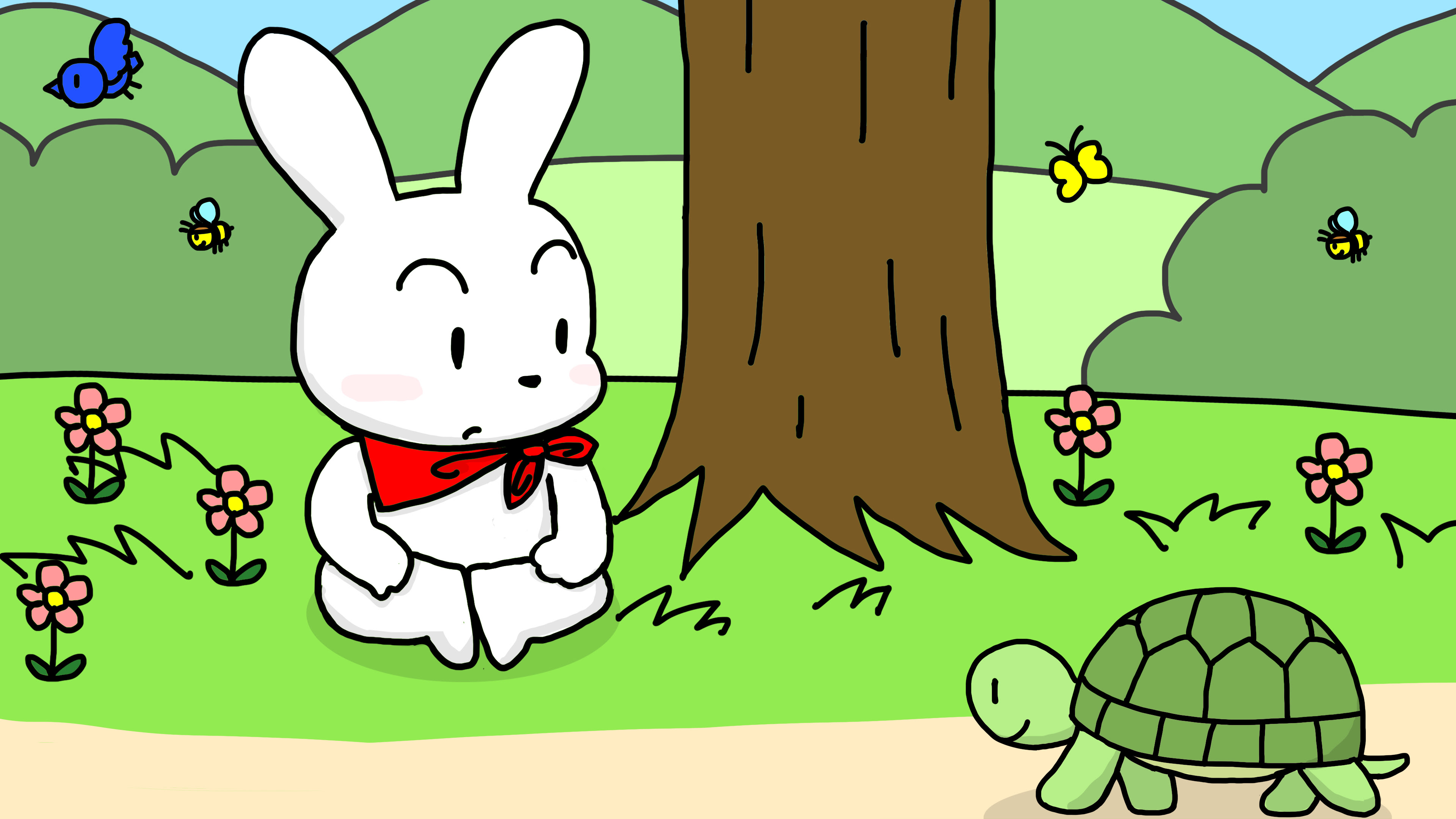 ディズニー画像のすべて ロイヤリティフリー走る うさぎ と かめ イラスト